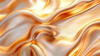 Obraz premium Smooth and Shiny Gold Foil Sheet Texture with Elegant Waves and Lush Illumination for Background and Design Use