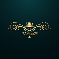creative  new latter n logo design  and latter  initial logo. n monogram latter logo , golden  new n logo design with black color ,new template design