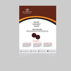 Fototapeta premium creative business template and business flyer design , professional corporation template design abstract flyer design