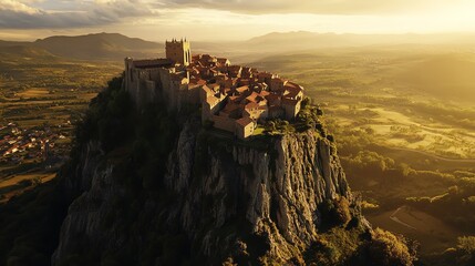 Drone Photo of Rocher Saint-Michel d’Aiguilhe, Le Puy-en-Velay