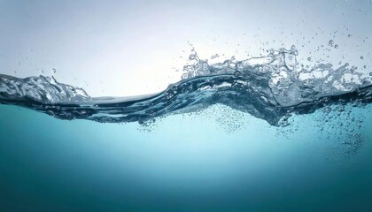  Beautiful water waves Splashed water wave in clean blue water 