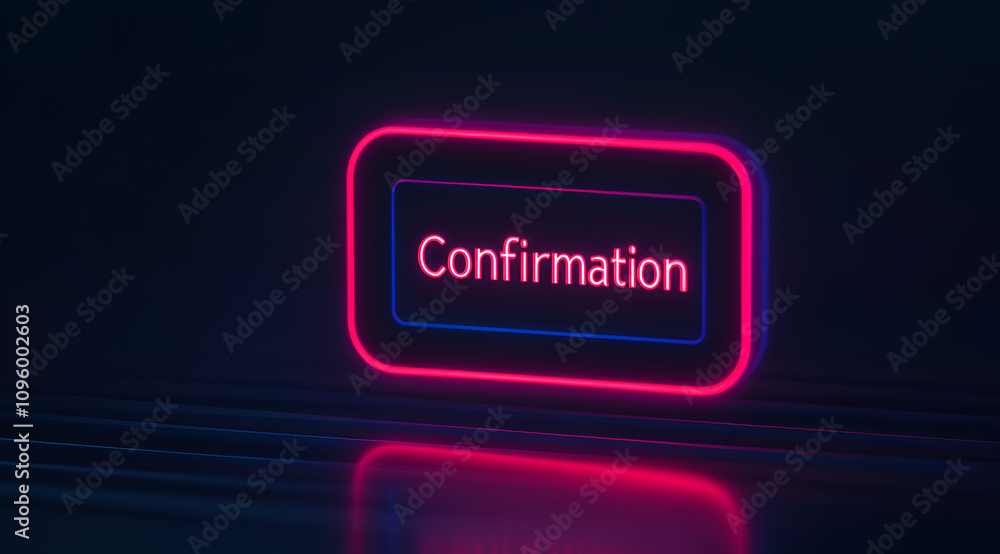 Poster a glowing neon sign displays the word 