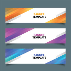 
Abstract web banner template design