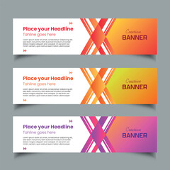 Naklejka premium Abstract web banner template design