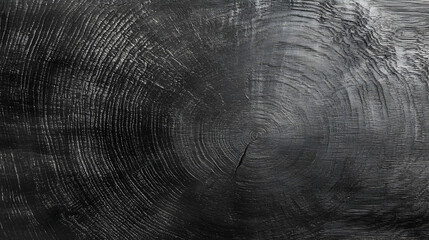 Dark Wood Grain Texture: Abstract Background with Circular Patterns and Detailed Close-up View