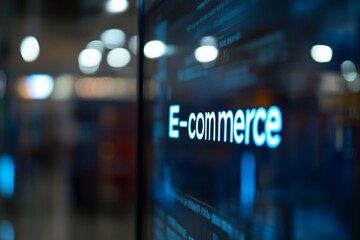 E-commerce Display at Night - Modern Business