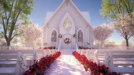  White Wedding Chapel in Las Vegas, USA