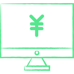 Screen single vector line icon