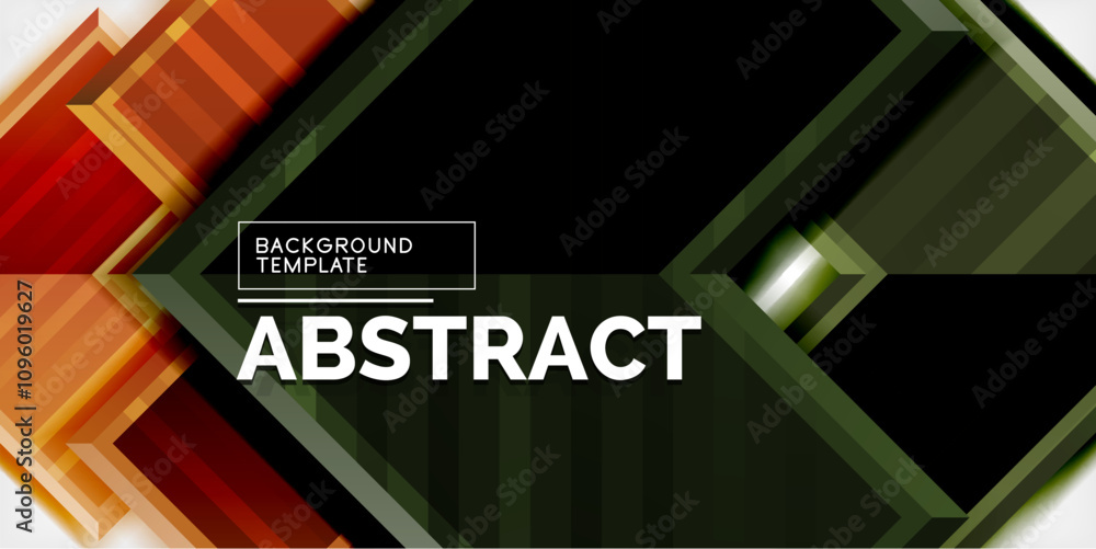 Poster Arrow symbols created with 3d effects and line texture geometric abstract background