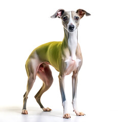 jack russell terrier sitting on a white background