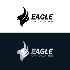Head eagle logo design vector template