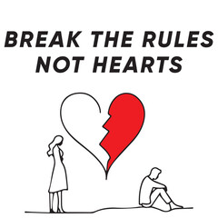 Broken heart t-shirt design for teens 