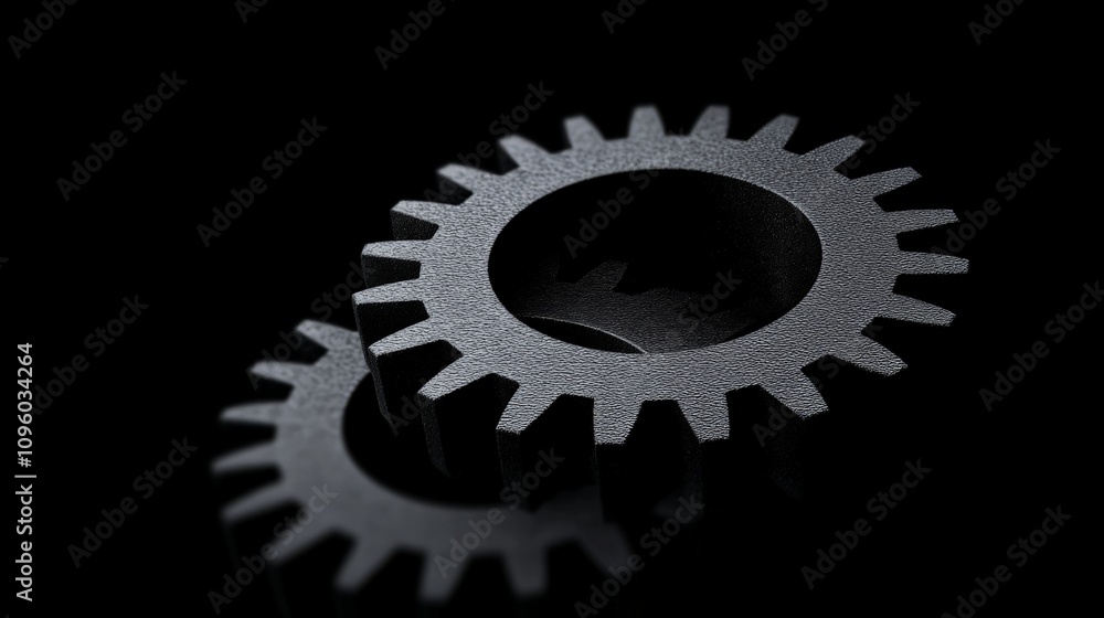 Poster interlocking gears: precision and power