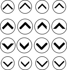 Set of Swipe up-down icon. Exchange symbol. Scroll button symbol