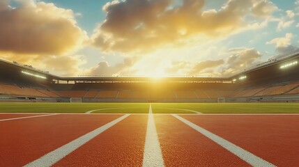 Majestic empty football stadium captured under glowing stadium floodlights images