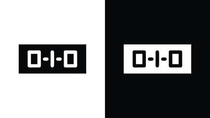 Minimalist Black and White Scoreboard Design Illustration. Scoreboard icon set, info scoreboard.