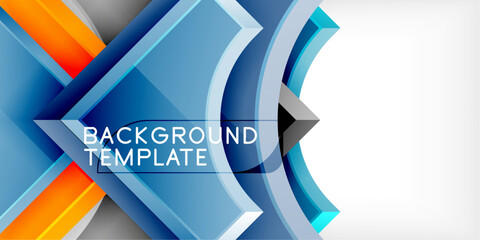 Square, arrow shapes with round elements Vector Illustration For Wallpaper, Banner, Background, Card, Book Illustration, landing page