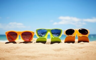 Obraz premium Summer on the beach, sunbathing