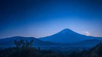 An ethereal image of Mount Fuji
