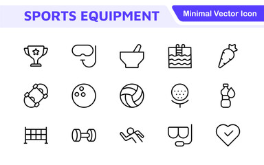 Sports Icon Set. A dynamic collection of vibrant icons representing various sports and activities, perfect for enhancing apps, websites, and marketing materials.
