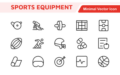 Sports Icon Set. A dynamic collection of vibrant icons representing various sports and activities, perfect for enhancing apps, websites, and marketing materials.