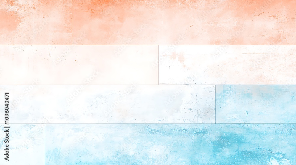 Poster subtle textured background with warm orange and light blue hues creating a calm and inviting atmosph