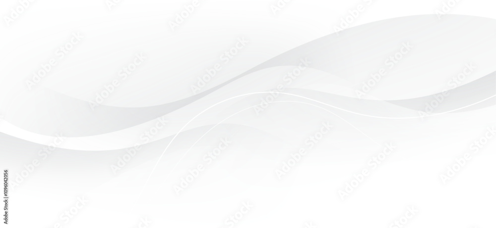 Poster white wave gradient abstract background design.