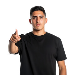 Naklejka premium Confident Young Man Gesturing with Pointer Finger