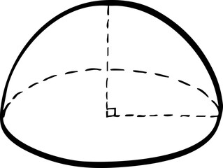 hand drawn cartoon geometric form illustration.