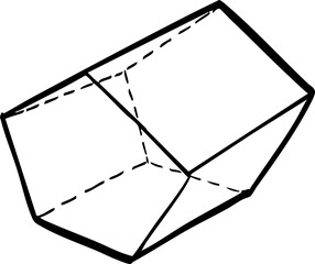 hand drawn cartoon geometric form illustration.