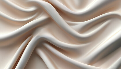 Obraz premium Elegant soft beige satin fabric .Generative AI