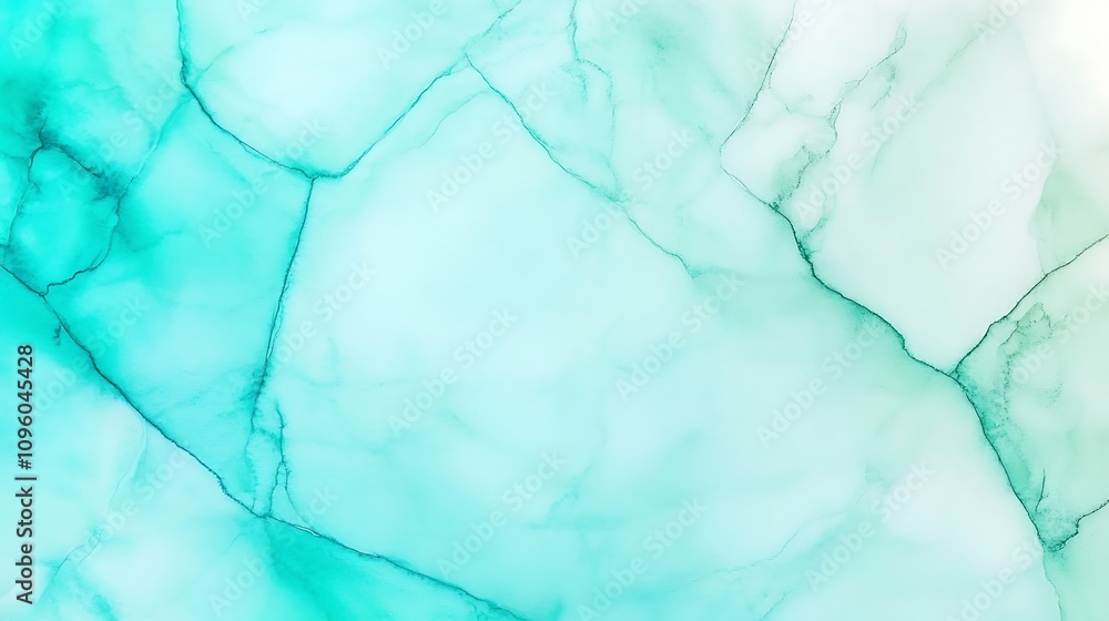 Poster elegant and abstract turquoise marble background with soft flowing design, ideal for modern aestheti