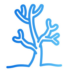 dry tree Gradient icon