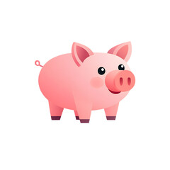 Fototapeta premium Cute Cartoon Pig Character for Fun Illustrations