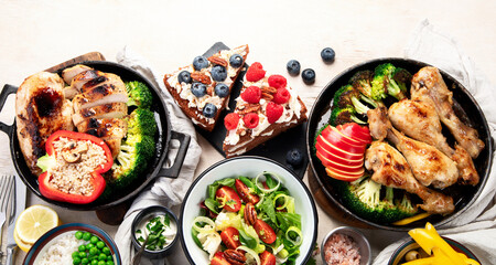 Healthy meal, keto diet, diet lunch concept.
