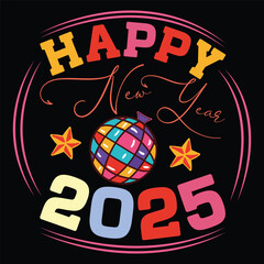 Happy New Year 2025 SVG Design Happy New Year SVG Design
