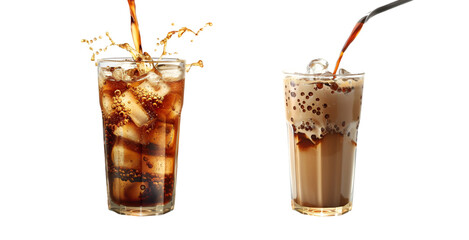 cola drink with ice
