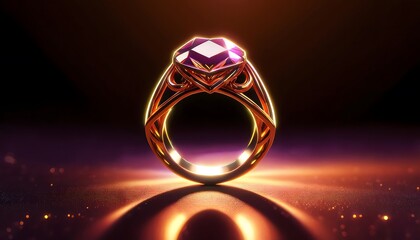 Irregular-shaped gemstone ring, raw aesthetic, artisanal feel, 3D illustration, ring jewelry, trendy, aesthetic.