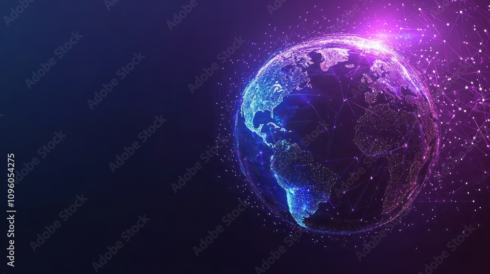 Poster advanced communication and global internet network connection in smart city . concept of future 5g w