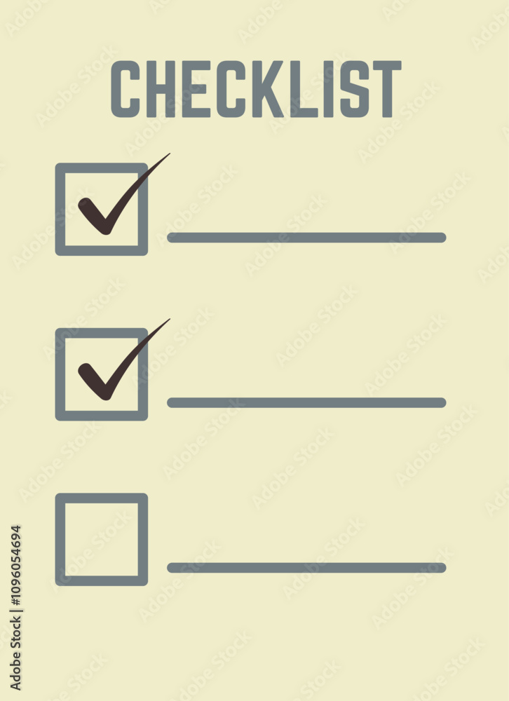 Poster checklist color icon. to-do list paper with checkmarks