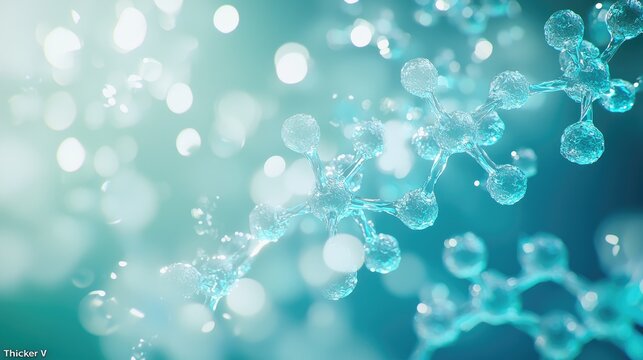 An eye-catching background for "V Thicker", featuring DNA strands and glowing molecules, representing the scientific theme of pheromones 