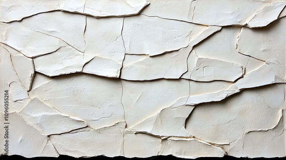Aufkleber textured abstract wall with cracks and uneven surfaces in a light color, perfect for backgrounds or 