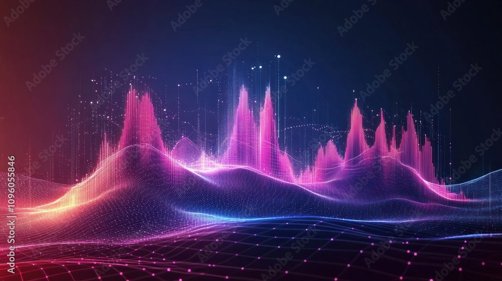 Poster big data visualization background.abstract technology