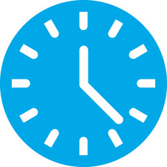 Clock single vector line icon