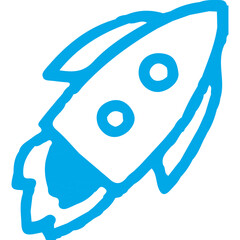 Rocket single vector line icon
