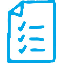 Paper single vector line icon