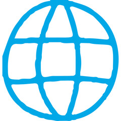 Globe single vector line icon