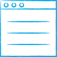 Web single vector line icon