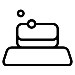 Soap Spa Yoga Line Icon