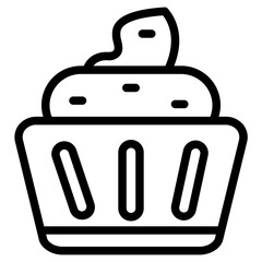 Baked Baking Cakes Line Icon